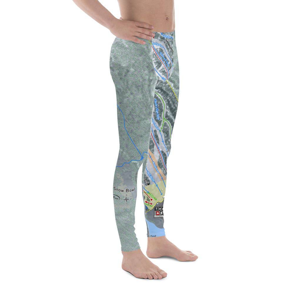 Camden Snow Bowl, Maine Ski Trail Map Men&#39;s Base Layer Bottom - Powderaddicts