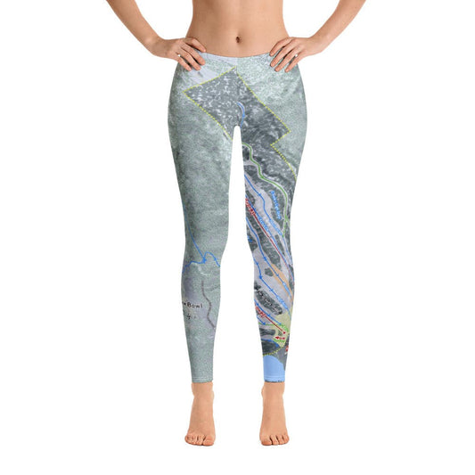 Camden Snow Bowl, Maine Ski Trail Map Women's Base Layer Bottom - Powderaddicts
