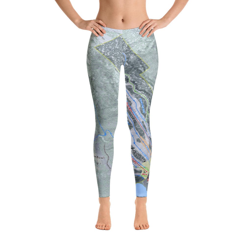 Camden Snow Bowl, Maine Ski Trail Map Women's Base Layer Bottom - Powderaddicts