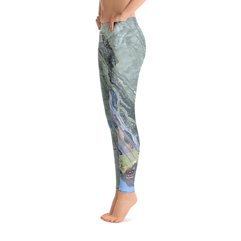 Camden Snow Bowl, Maine Ski Trail Map Women's Base Layer Bottom - Powderaddicts