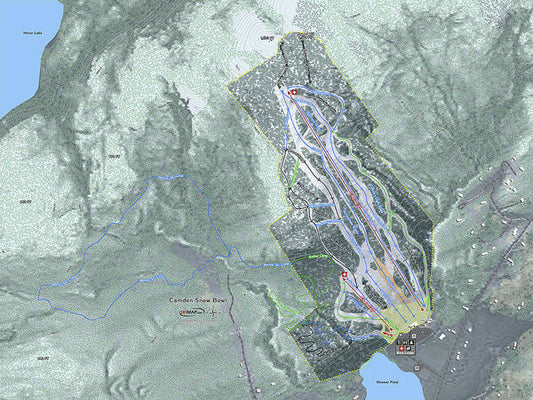 Camden Snow Bowl Ski Trail Map - Art Print - Powderaddicts