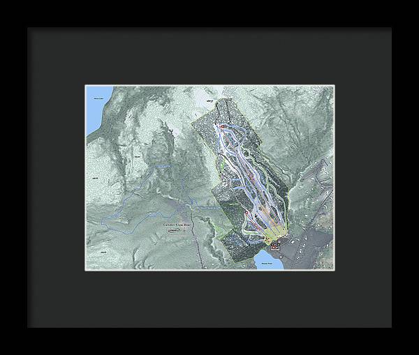 Camden Snow Bowl Ski Trail Map - Framed Print - Powderaddicts