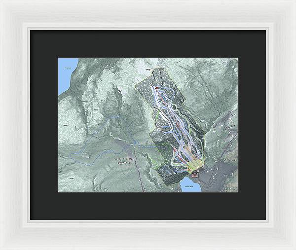 Camden Snow Bowl Ski Trail Map - Framed Print - Powderaddicts