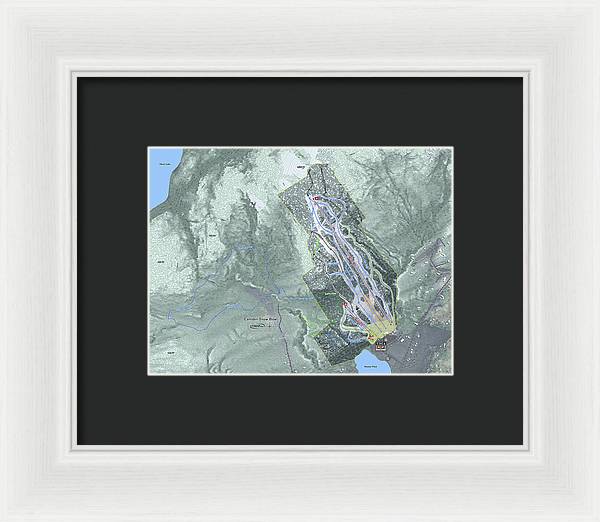 Camden Snow Bowl Ski Trail Map - Framed Print - Powderaddicts