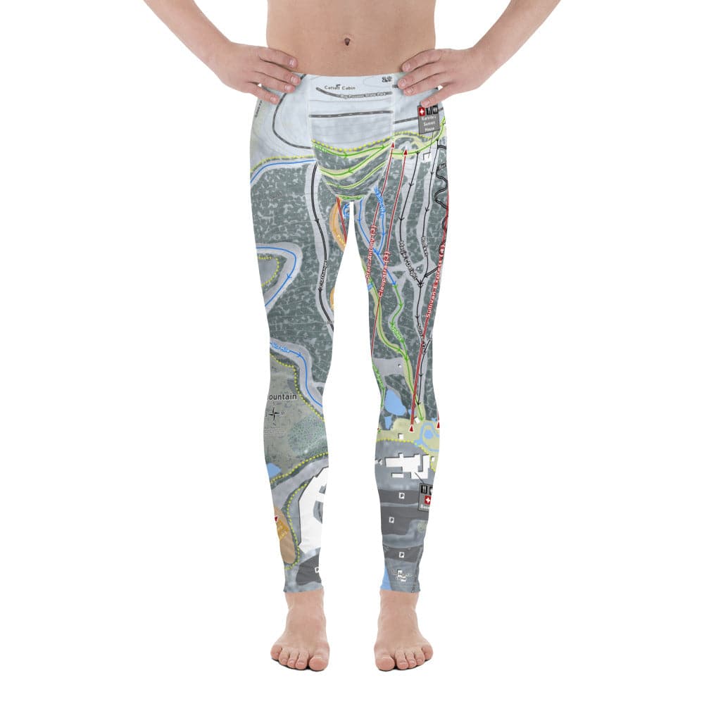 Camelback Mountain, Pennsylvania Ski Trail Map Men's Base Layer Bottom - Powderaddicts