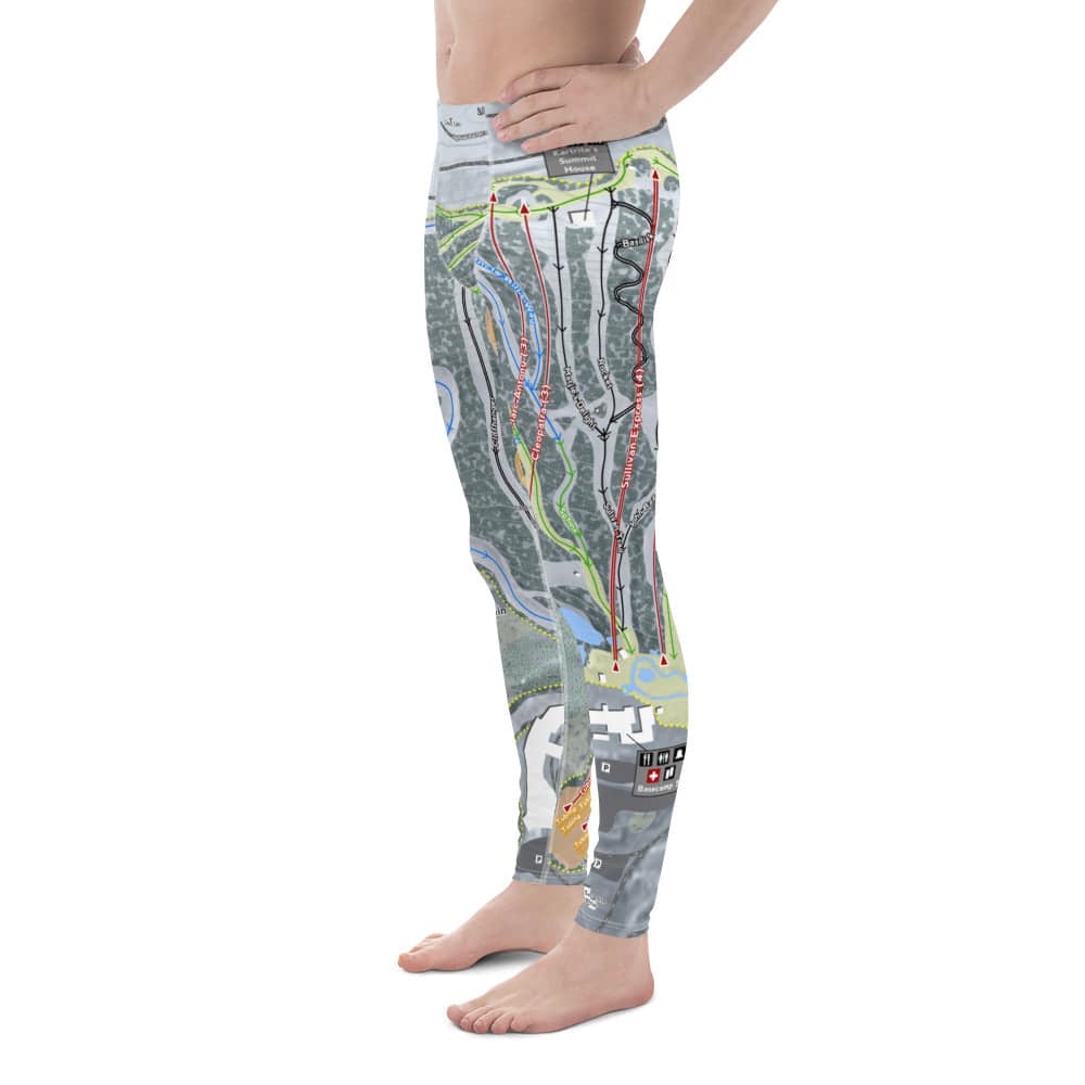 Camelback Mountain, Pennsylvania Ski Trail Map Men's Base Layer Bottom - Powderaddicts