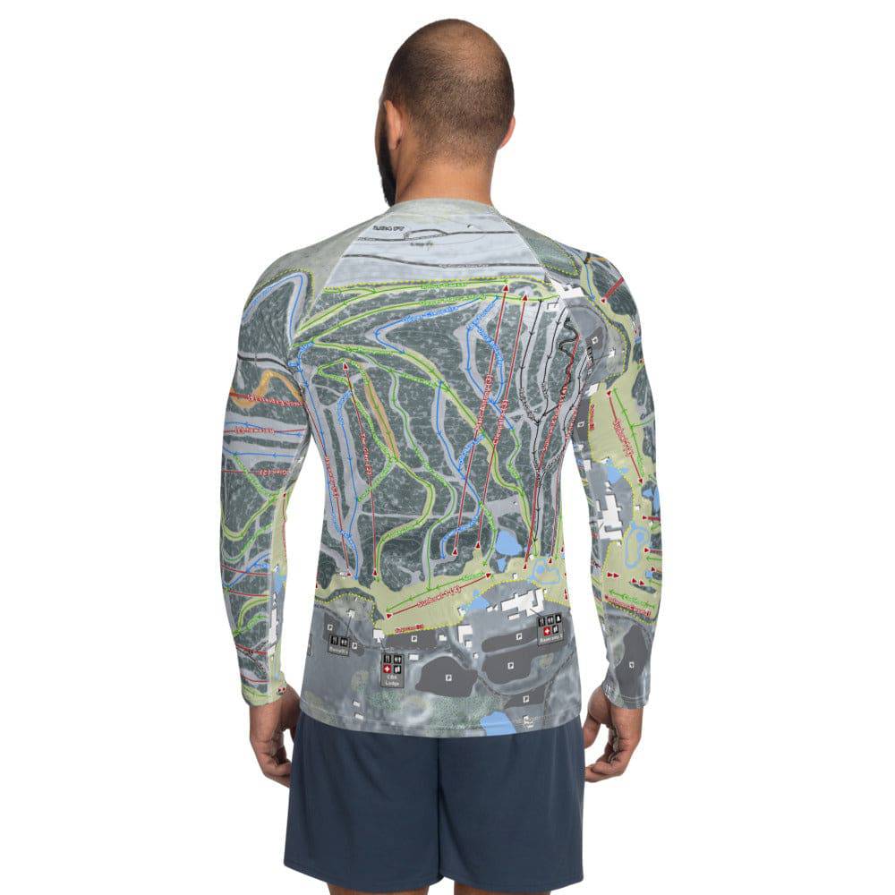Camelback Mountain, Pennsylvania Ski Trail Map Men's Base Layer Top - Powderaddicts