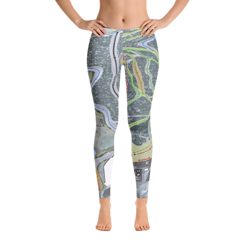 Camelback Mountain, Pennsylvania Ski Trail Map Women's Base Layer Bottom - Powderaddicts