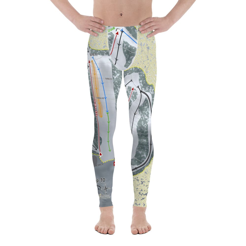 Camp 10, Wisconsin Ski Trail Map Men's Base Layer Bottom