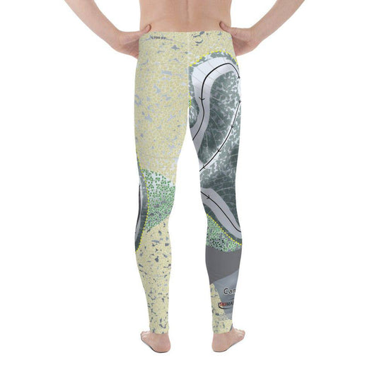 Camp 10, Wisconsin Ski Trail Map Men's Base Layer Bottom - Powderaddicts