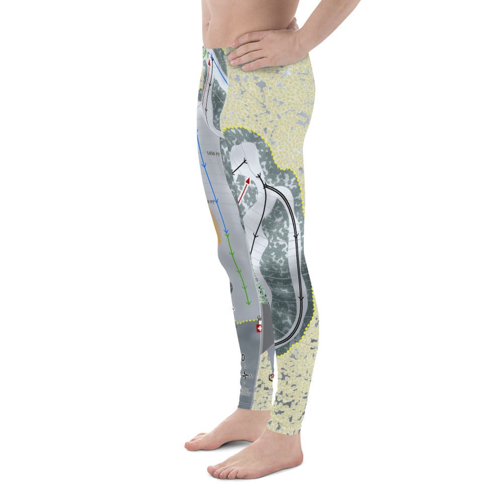 Camp 10, Wisconsin Ski Trail Map Men's Base Layer Bottom - Powderaddicts