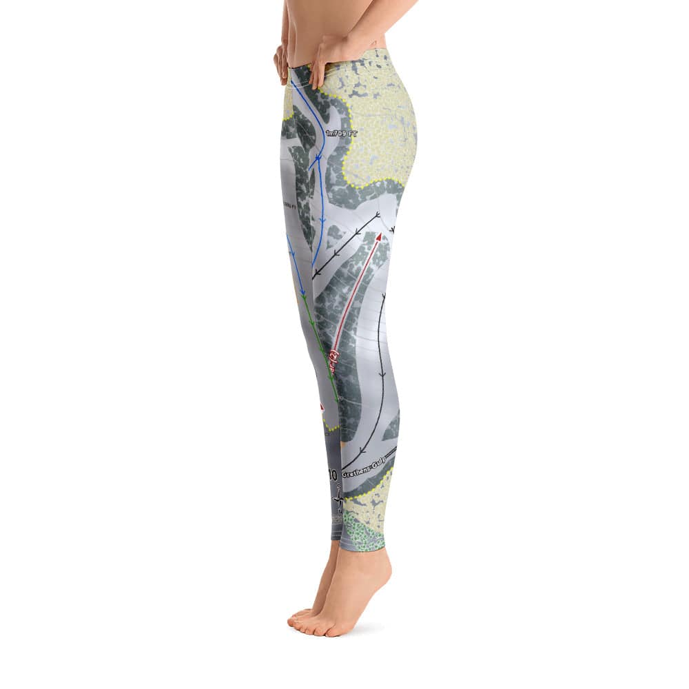 Camp 10, Wisconsin Ski Trail Map Women's Base Layer Bottom - Powderaddicts
