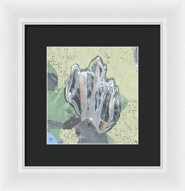 Camp10 Ski Trail Map - Framed Print - Powderaddicts