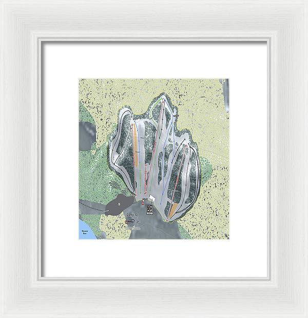 Camp10 Ski Trail Map - Framed Print - Powderaddicts