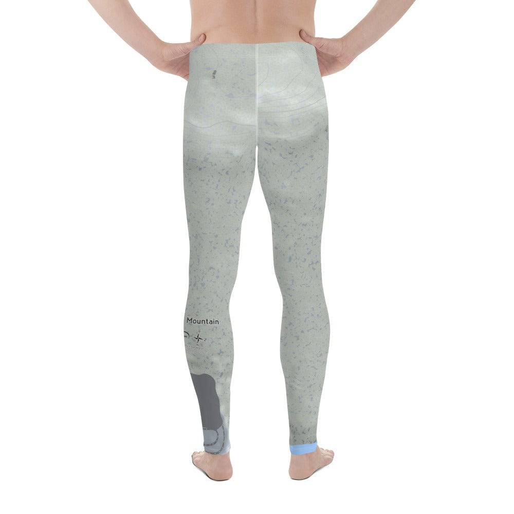 Campgaw Mountain, New Jersey Ski Trail Map Men's Base Layer Bottom - Powderaddicts