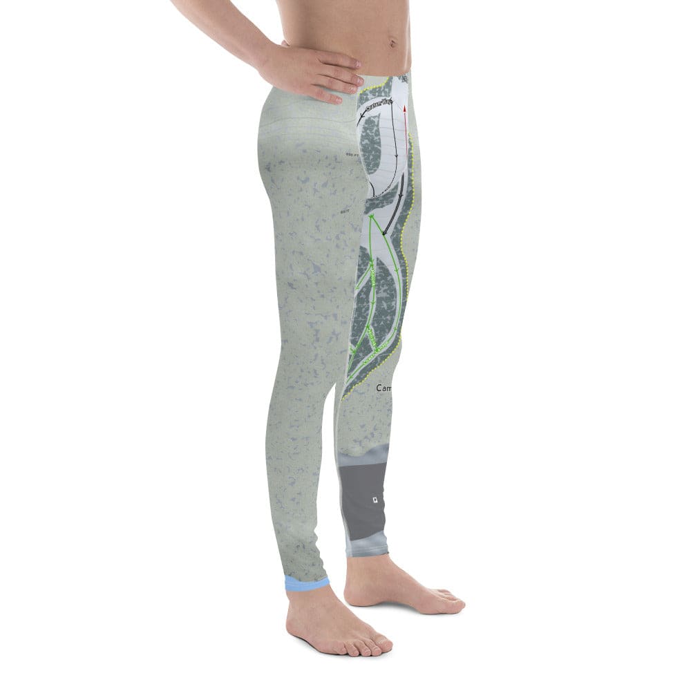 Campgaw Mountain, New Jersey Ski Trail Map Men's Base Layer Bottom - Powderaddicts