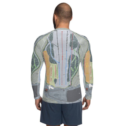 Campgaw Mountain, New Jersey Ski Trail Map Men's Base Layer Top - Powderaddicts