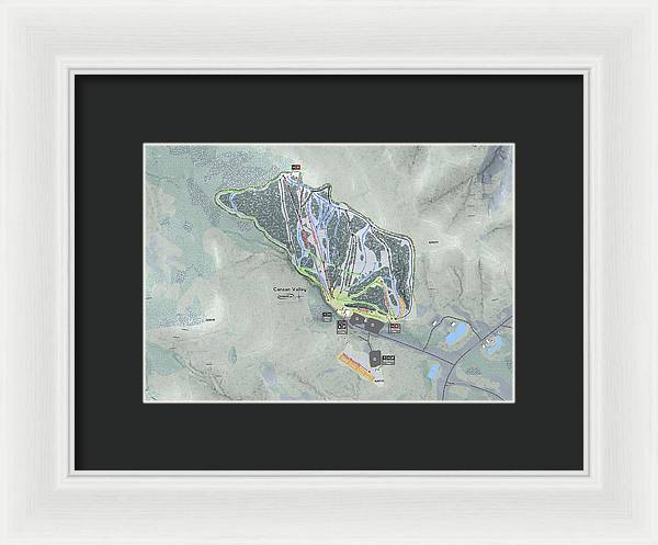 Canaan Valley Ski Trail Map - Framed Print - Powderaddicts