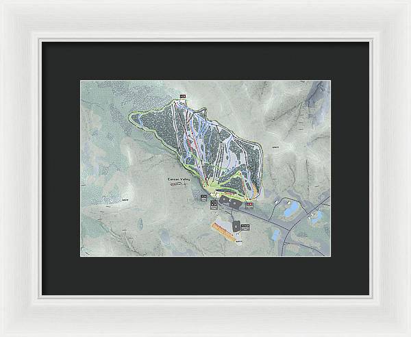 Canaan Valley Ski Trail Map - Framed Print - Powderaddicts