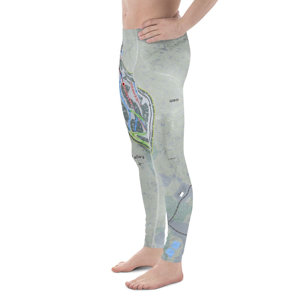 Canaan Valley, West Virginia Ski Trail Map Men&#39;s Base Layer Bottom - Powderaddicts