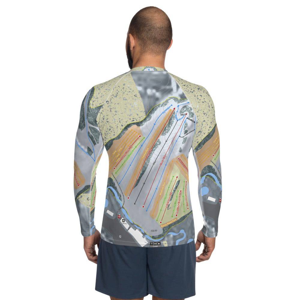 Cannonsburg, Michigan Ski Trail Map Men's Base Layer Top - Powderaddicts