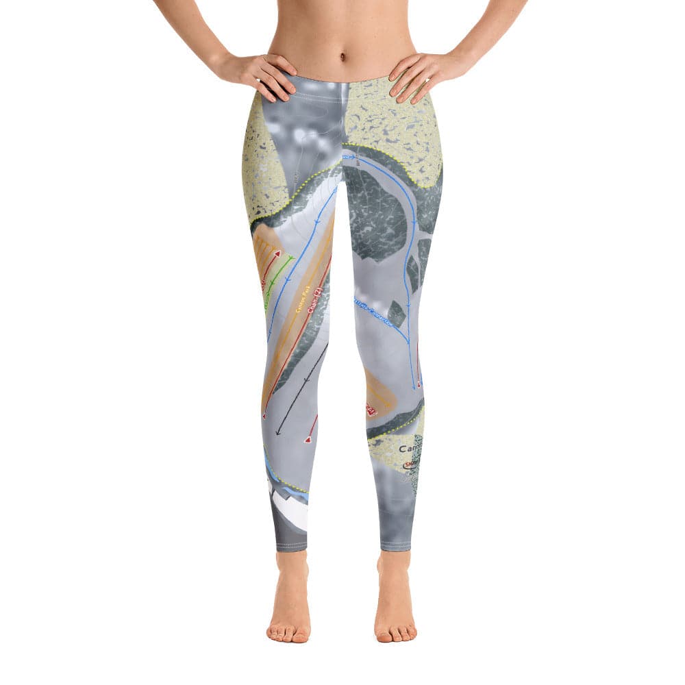 Cannonsburg, Michigan Ski Trail Map Women's Base Layer Bottom - Powderaddicts