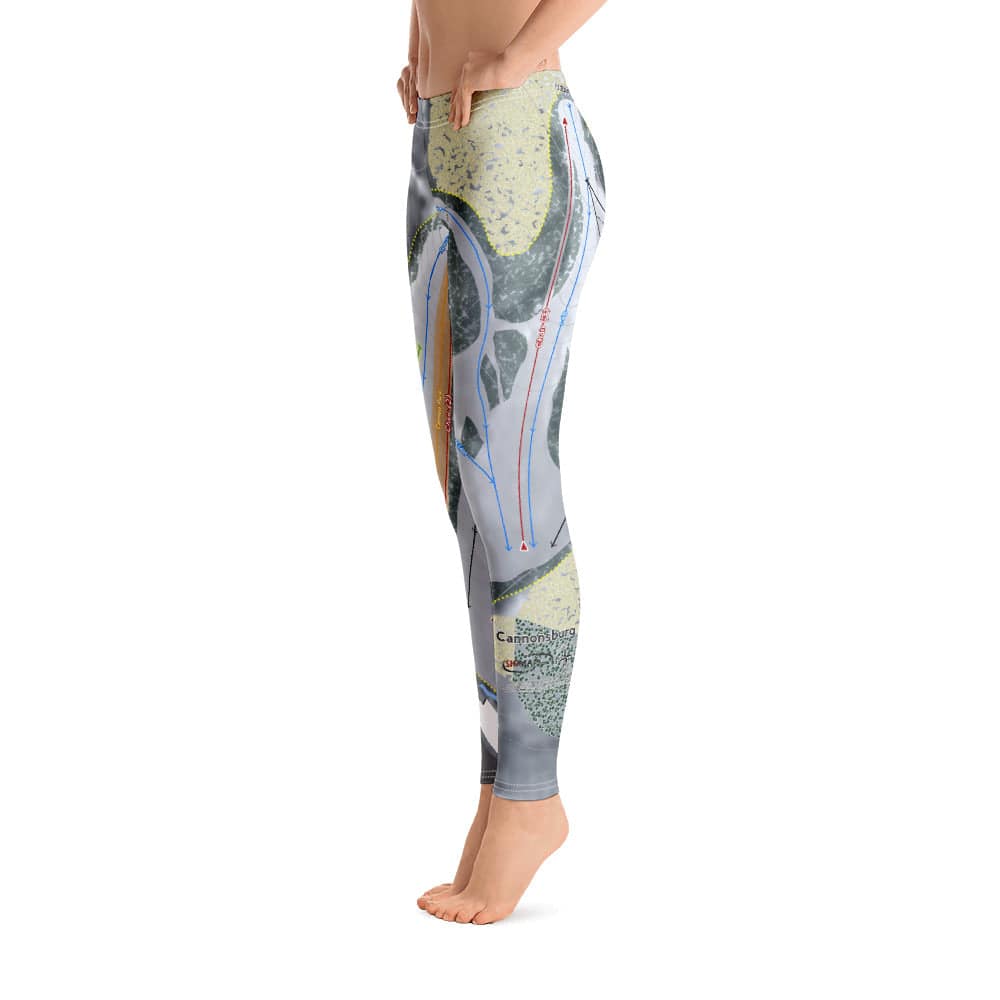 Cannonsburg, Michigan Ski Trail Map Women's Base Layer Bottom - Powderaddicts