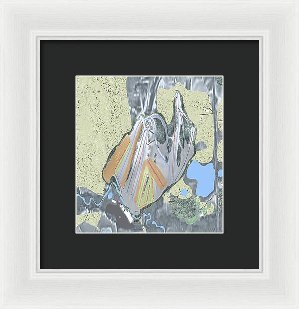 Cannonsburg Ski Trail Map - Framed Print - Powderaddicts