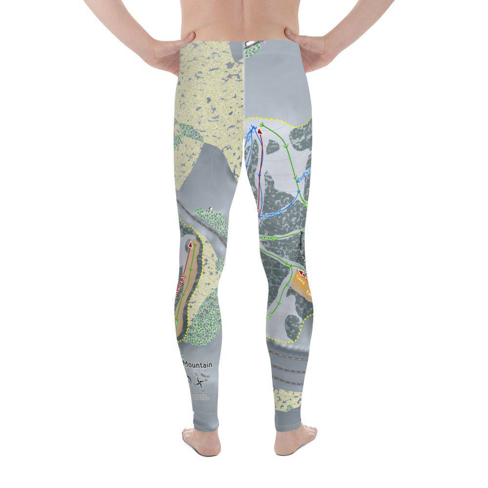 Cascade Mountain, Wisconsin Ski Trail Map Men's Base Layer Bottom - Powderaddicts