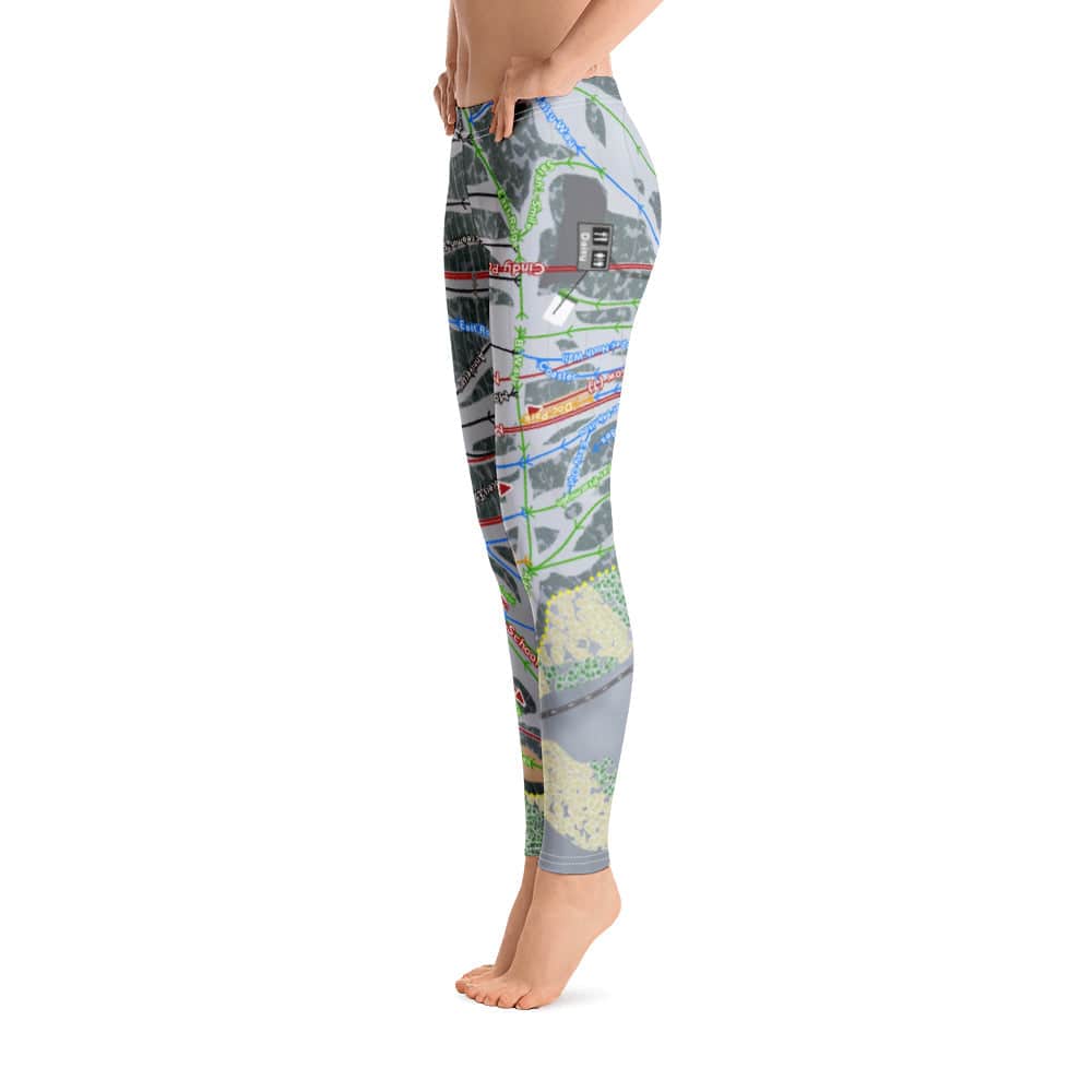Cascade Mountain, Wisconsin Ski Trail Map Women's Base Layer Bottom - Powderaddicts