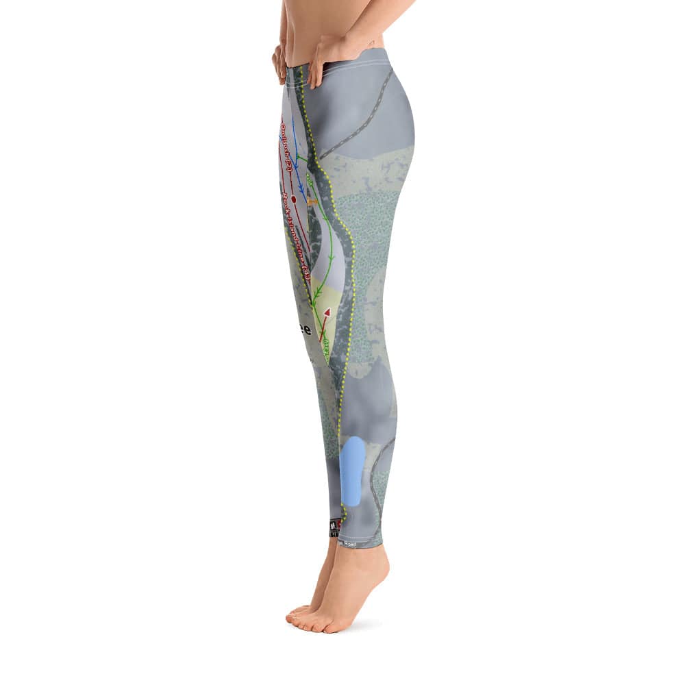 Cataloochee, North Carolina Ski Trail Map Women's Base Layer Bottom - Powderaddicts