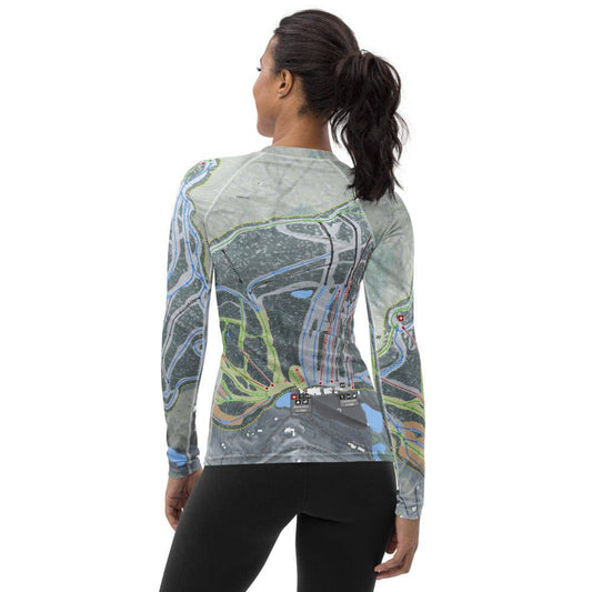 Catamount, New York Ski Trail Map Women's Base Layer Top - Powderaddicts