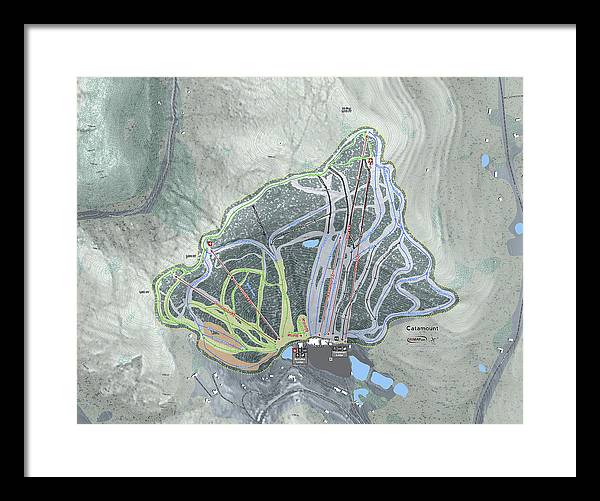 Catamount Ski Trail Map - Framed Print - Powderaddicts