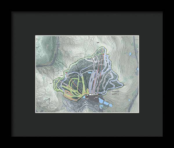 Catamount Ski Trail Map - Framed Print - Powderaddicts