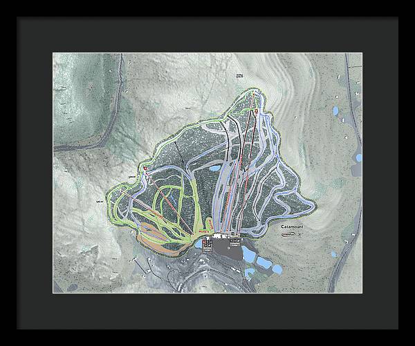 Catamount Ski Trail Map - Framed Print - Powderaddicts