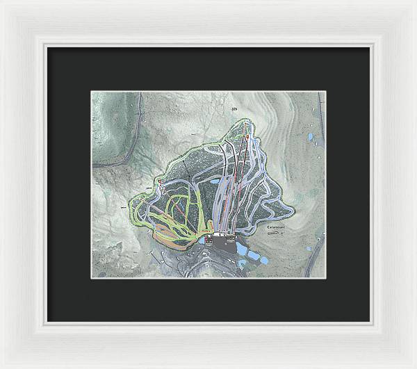 Catamount Ski Trail Map - Framed Print - Powderaddicts