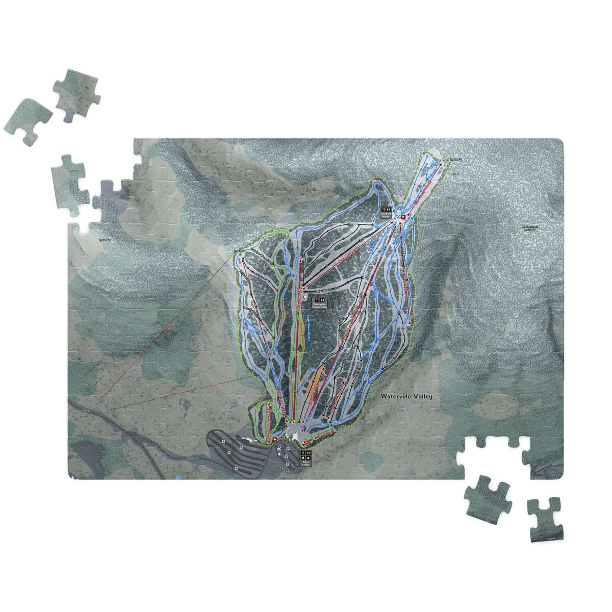 Waterville Valley, New Hampshire Ski Trail Map Puzzle - Powderaddicts