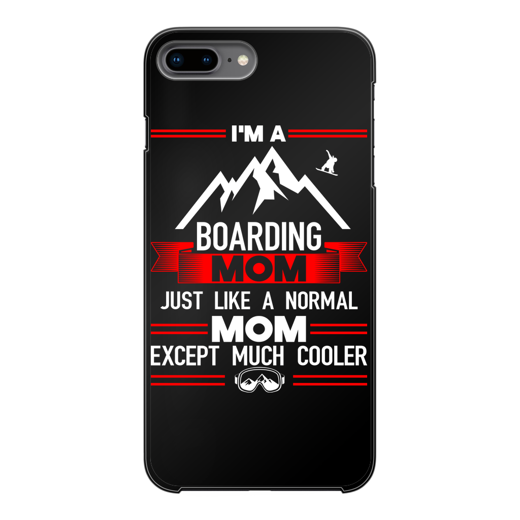 i'm a boarding mom Back Printed Black Hard Phone Case - Powderaddicts