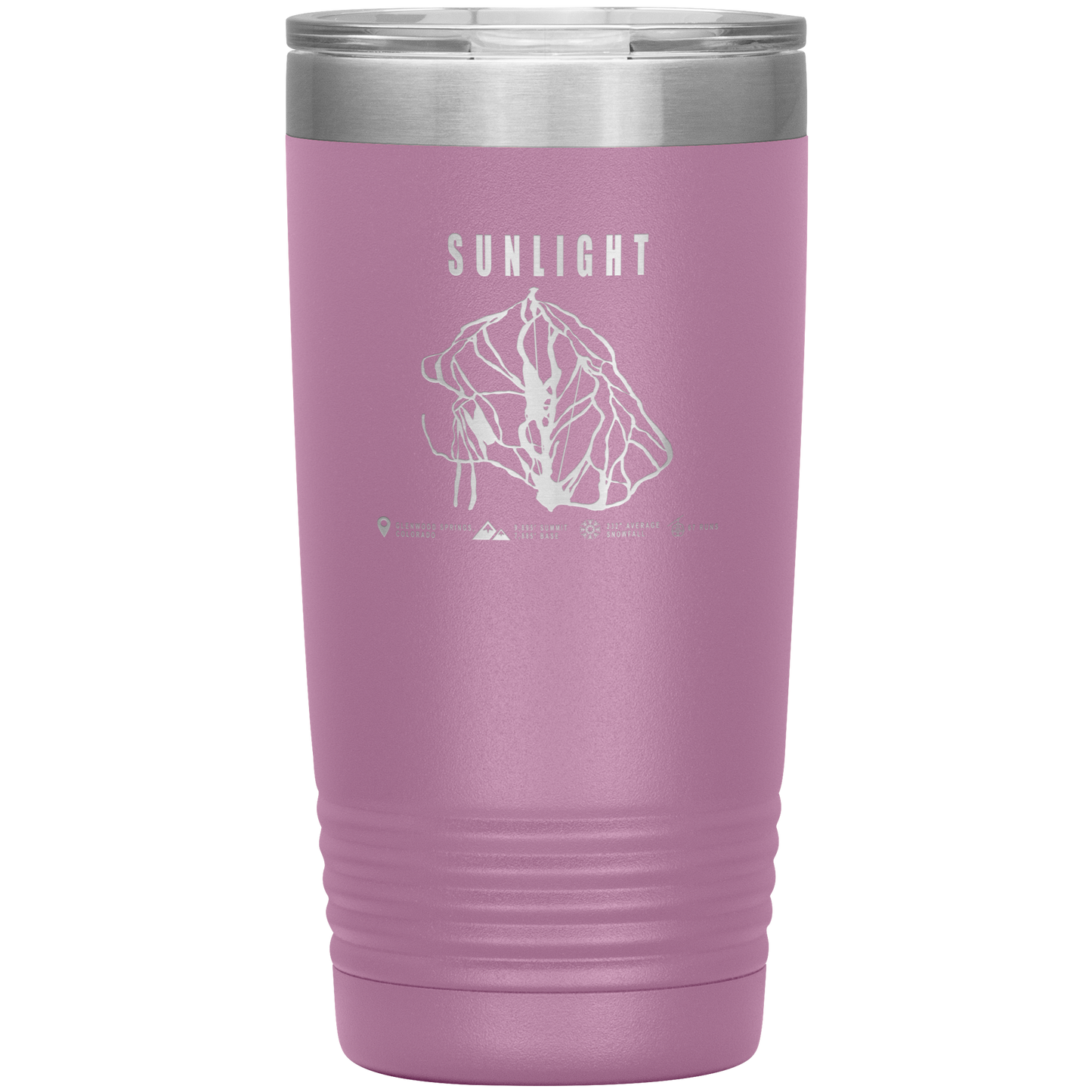 Sunlight Colorado Ski Trail Map 20oz Tumbler - Powderaddicts