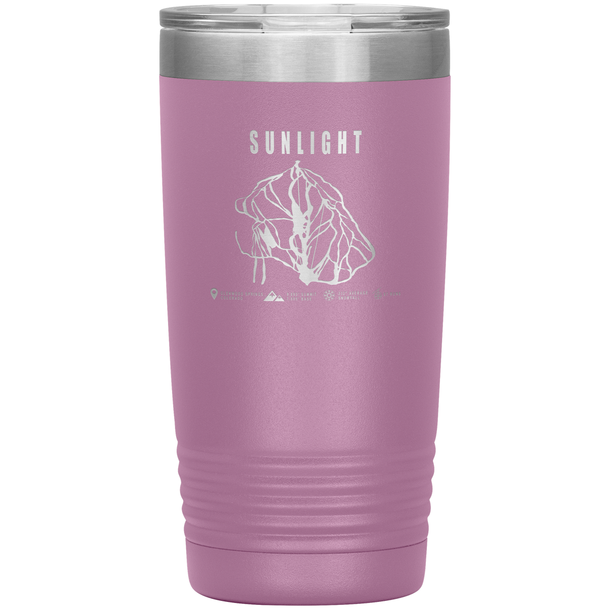 Sunlight Colorado Ski Trail Map 20oz Tumbler - Powderaddicts