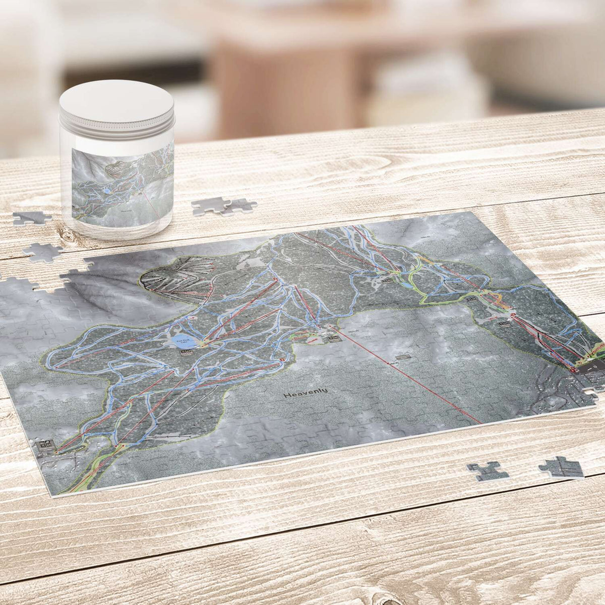 Heavenly Nevada Ski Trail Map Puzzle - Powderaddicts