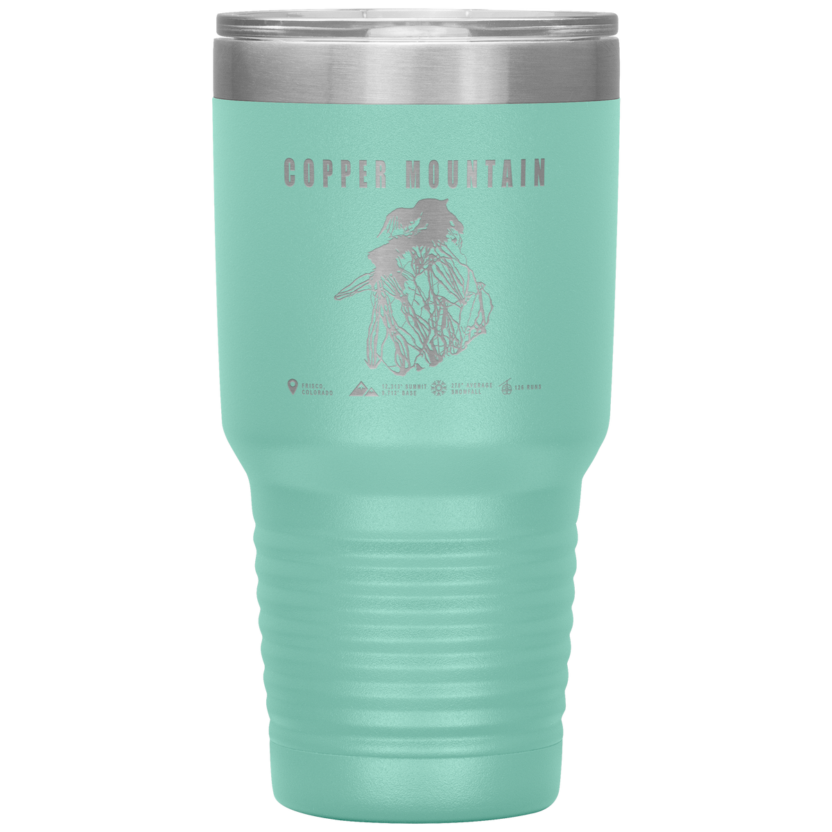 Copper Mountain Colorado Ski Trail Map 30oz Tumbler - Powderaddicts