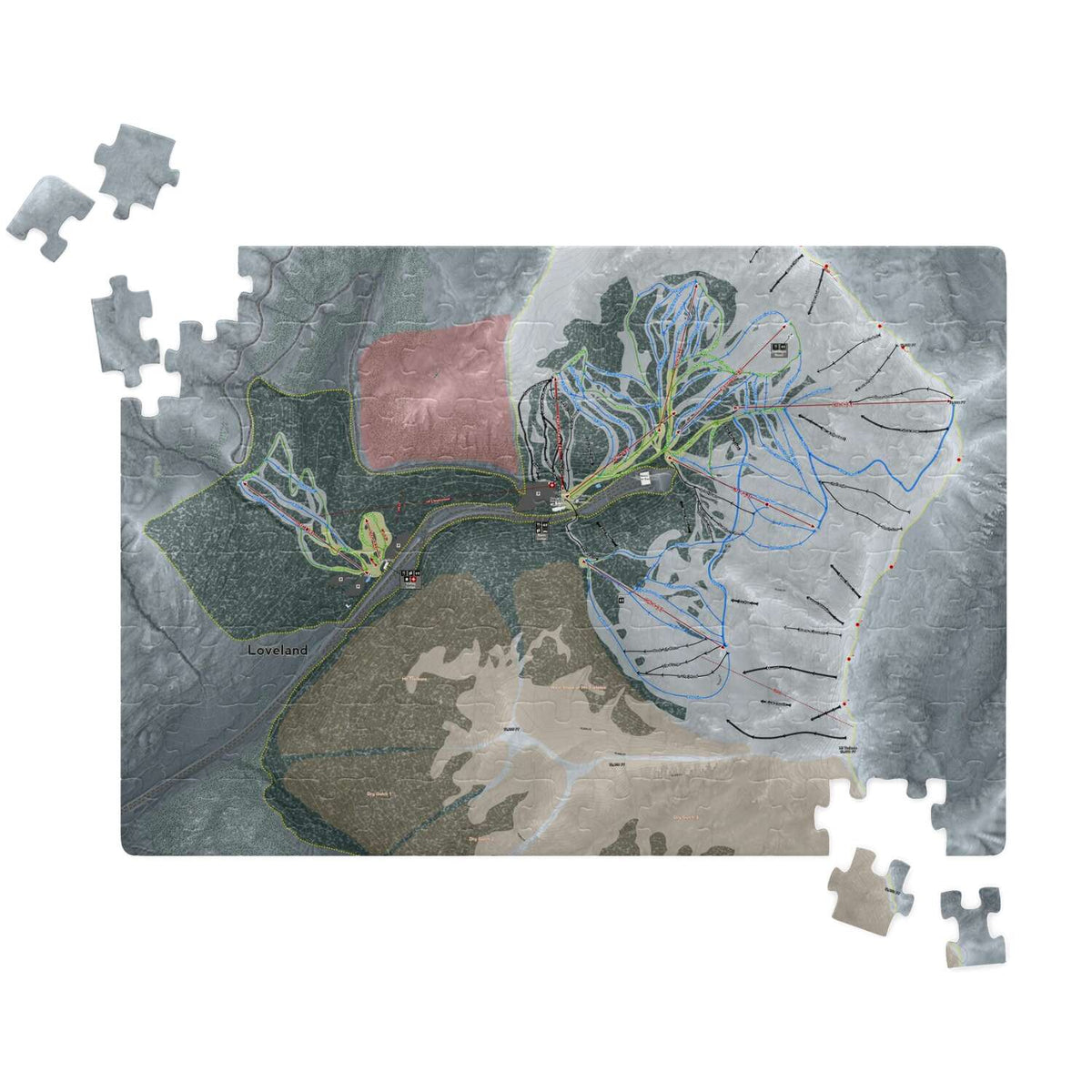 Loveland, Colorado Ski Trail Map Puzzles - Powderaddicts