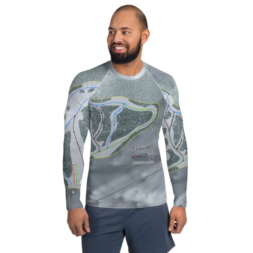 Cedar Pass, California Ski Trail Map Men's Base Layer Top