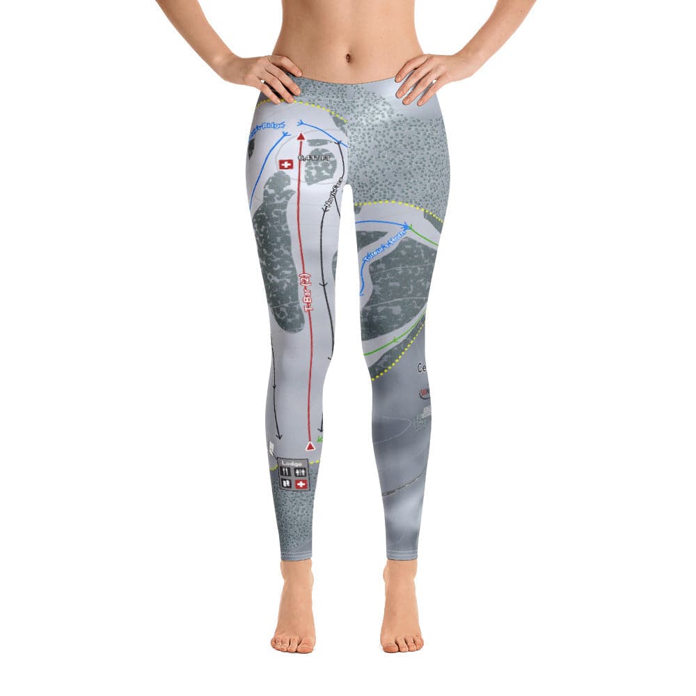 Cedar Pass, California Ski Trail Map Women's Base Layer Bottom - Powderaddicts