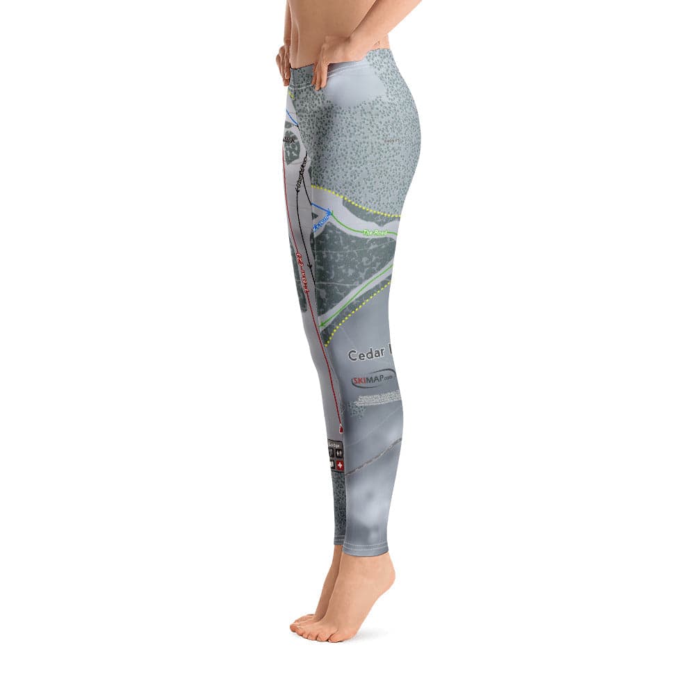 Cedar Pass, California Ski Trail Map Women's Base Layer Bottom - Powderaddicts