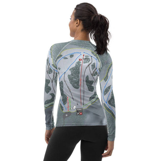 Cedar Pass, California Ski Trail Map Women's Base Layer Top - Powderaddicts