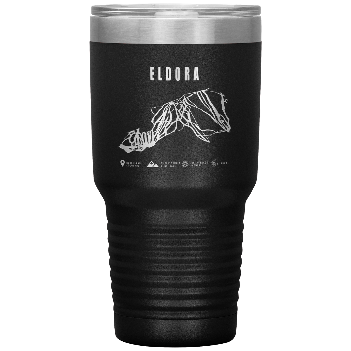 Eldora Colorado Ski Trail Map 30oz Tumbler - Powderaddicts