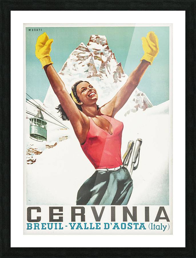 Cervinia vintage poster - Powderaddicts