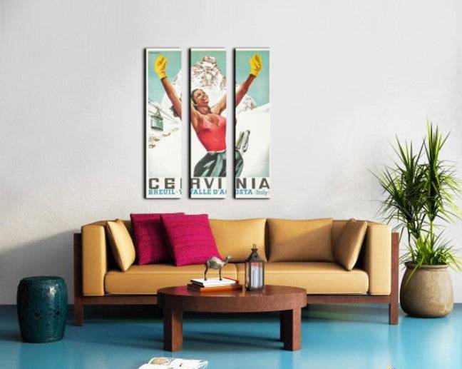 Cervinia vintage poster - Powderaddicts